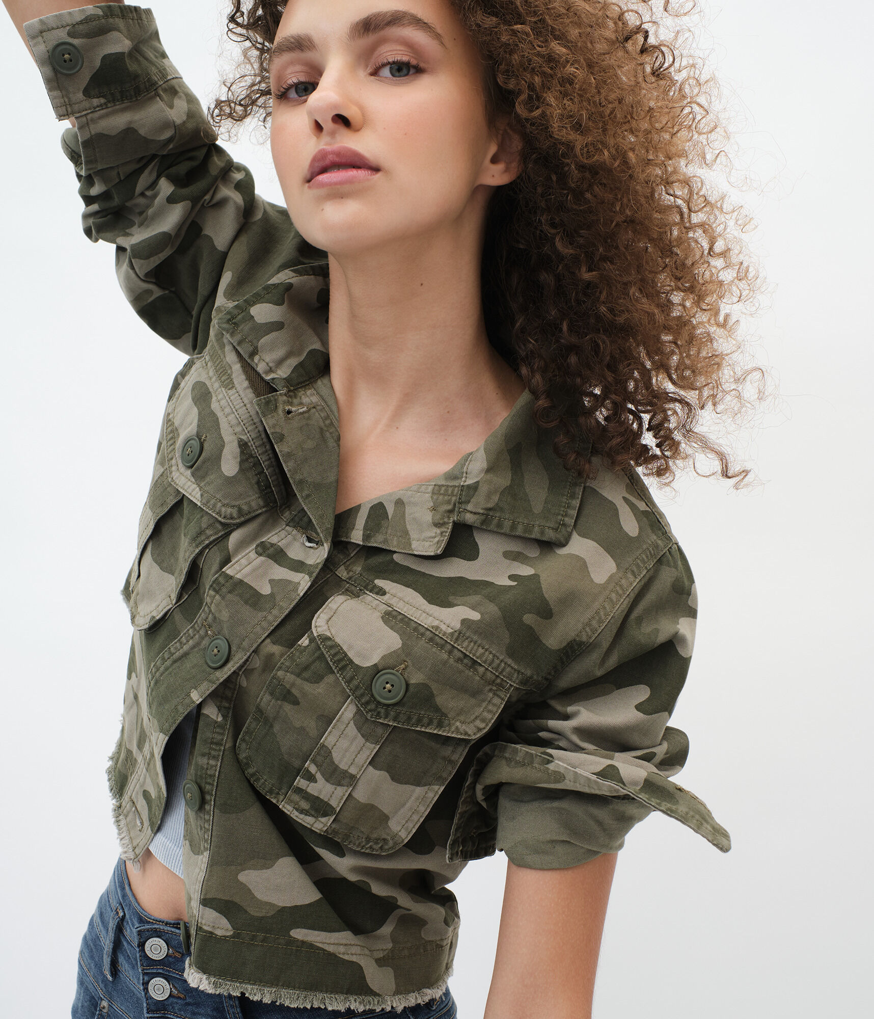 Camo Cargo Utility Jacket