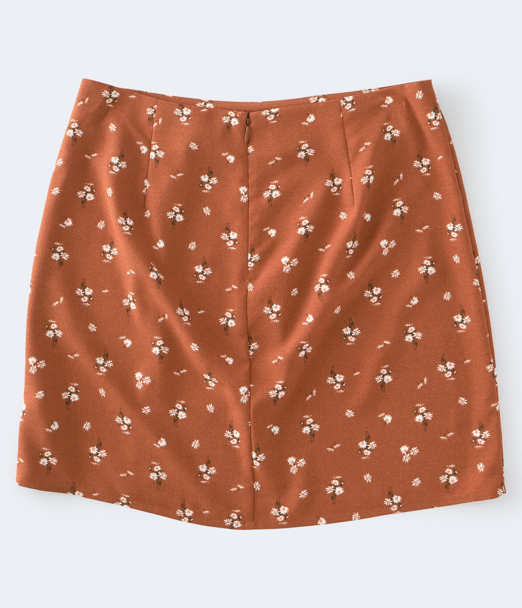 Floral Notched-Hem Skirt