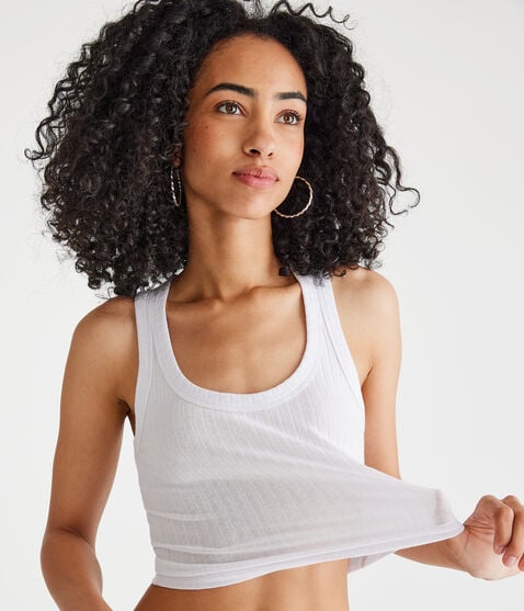 Ribbed Cropped Tank