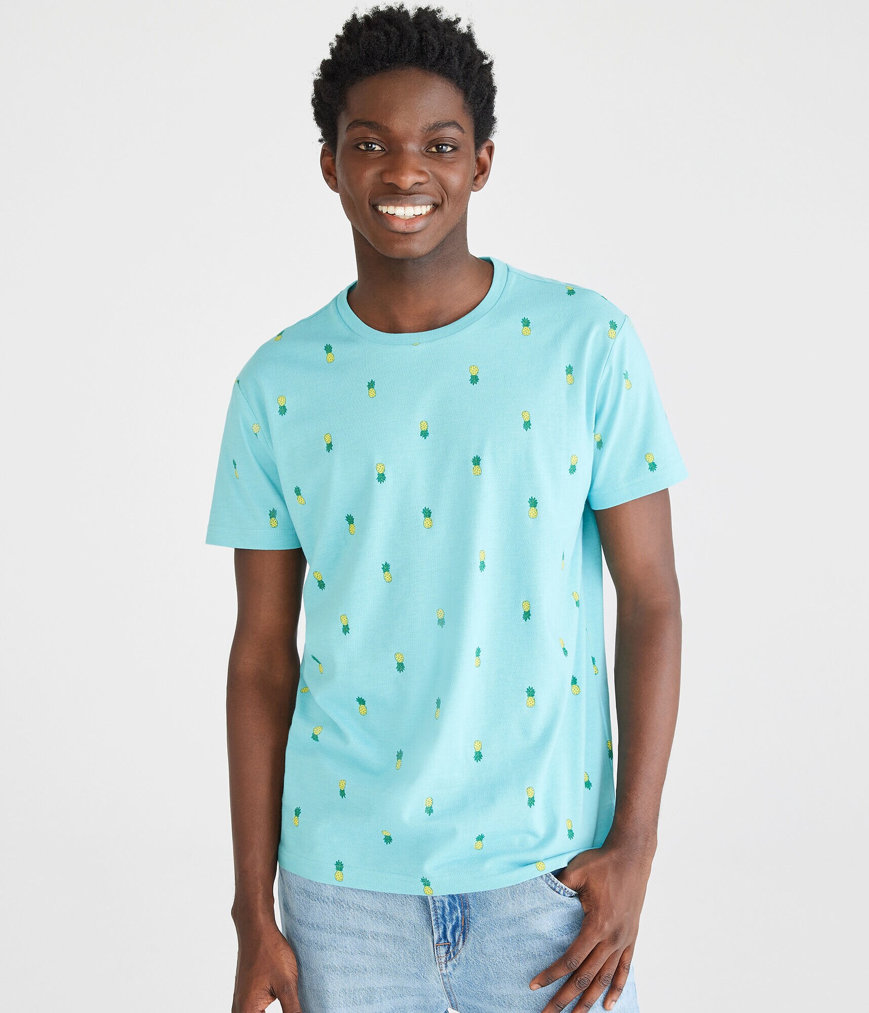 Pineapple Print Graphic Tee