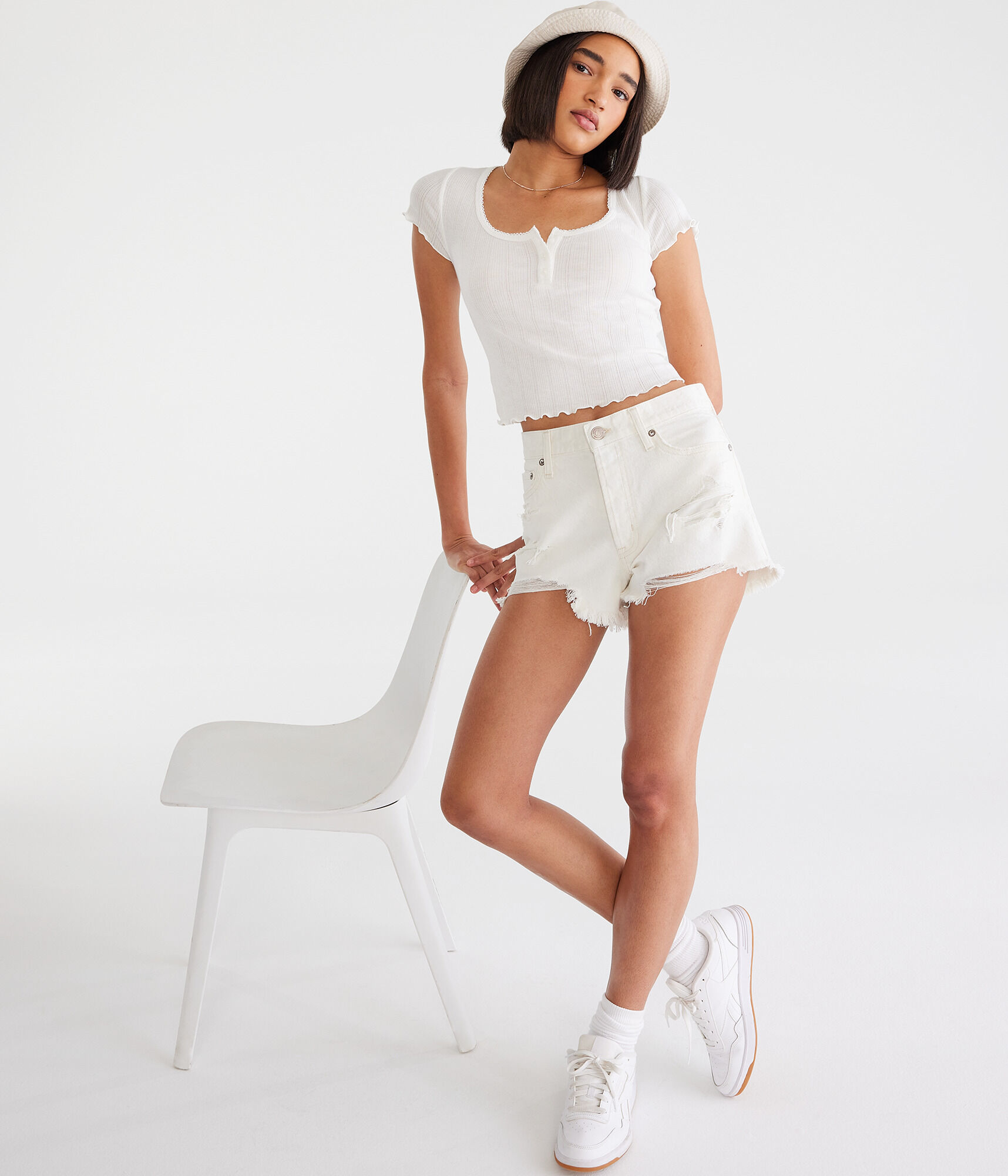 Low-Rise Slouchy Boyfriend Denim Shorts