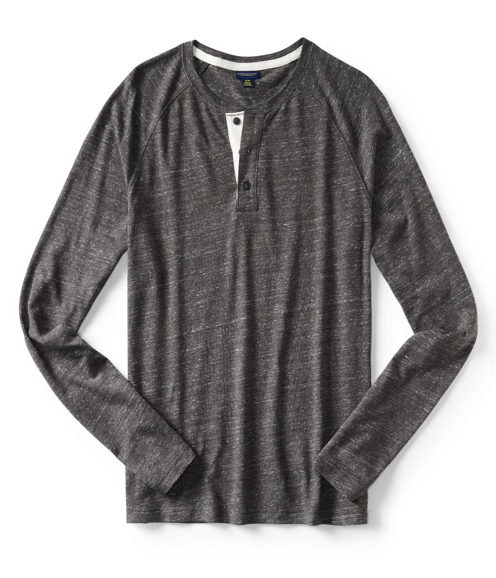 Long Sleeve Textured Henley