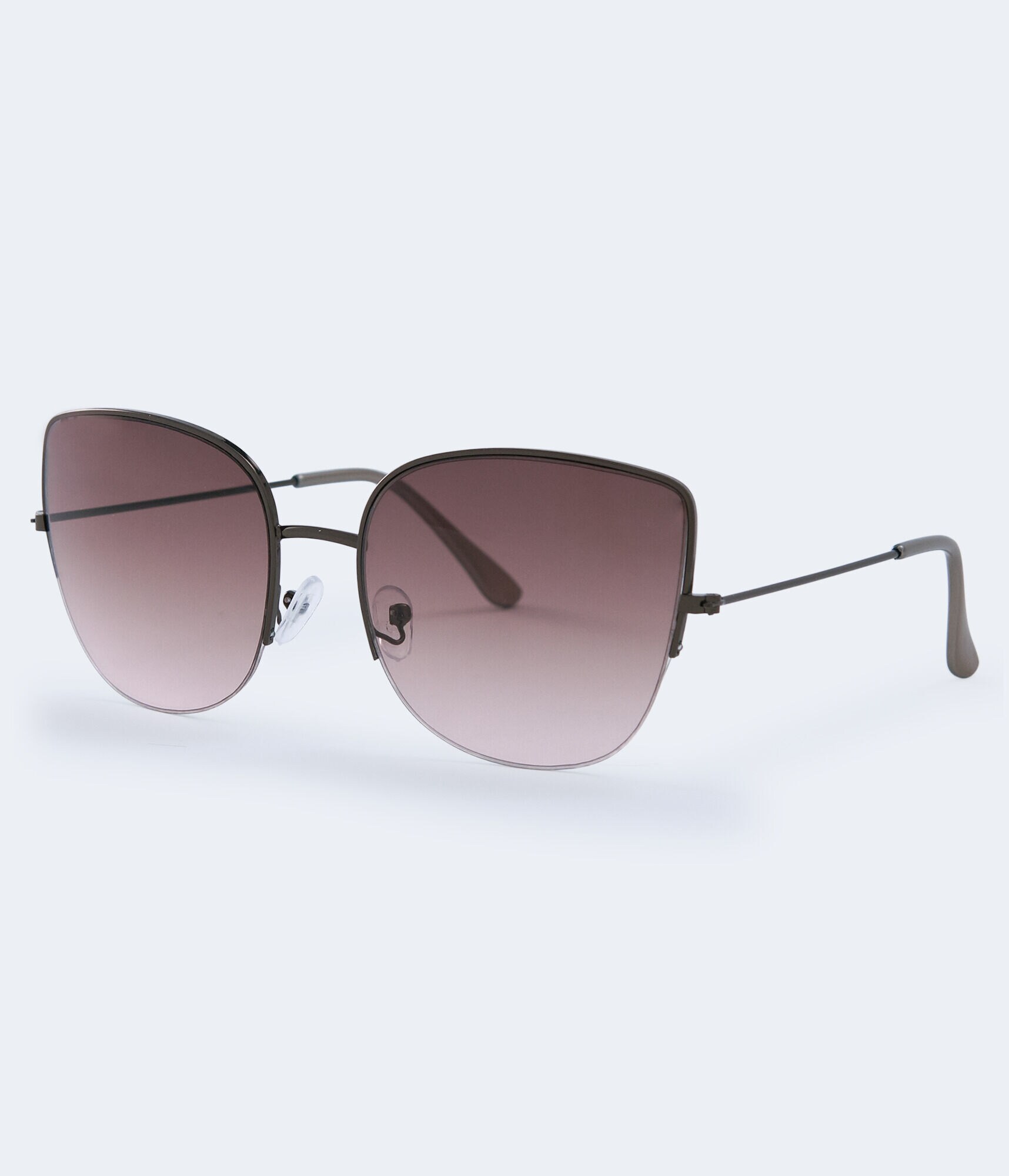 Semi-Rimless Butterfly Sunglasses