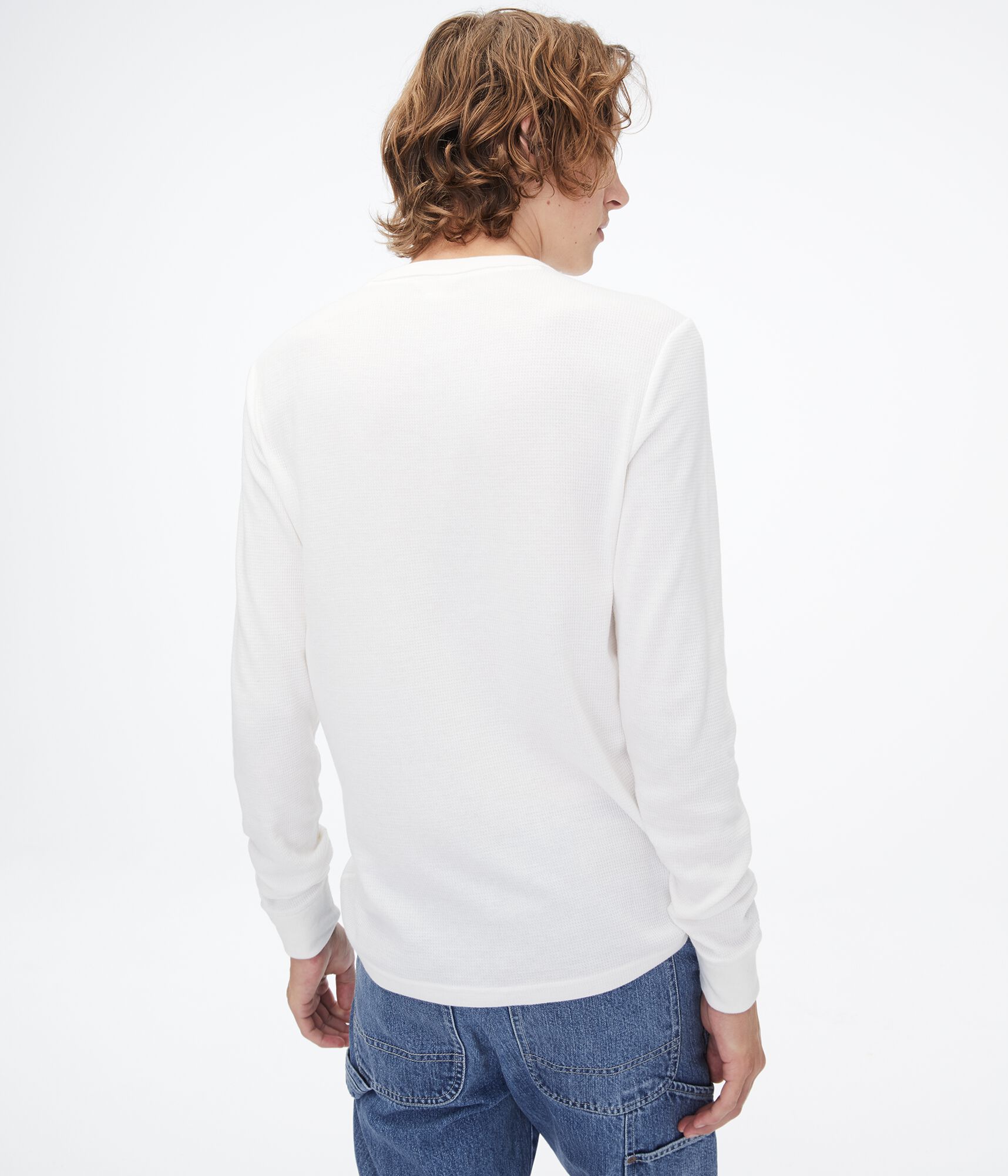 Long Sleeve Solid Crew Neck Thermal Tee