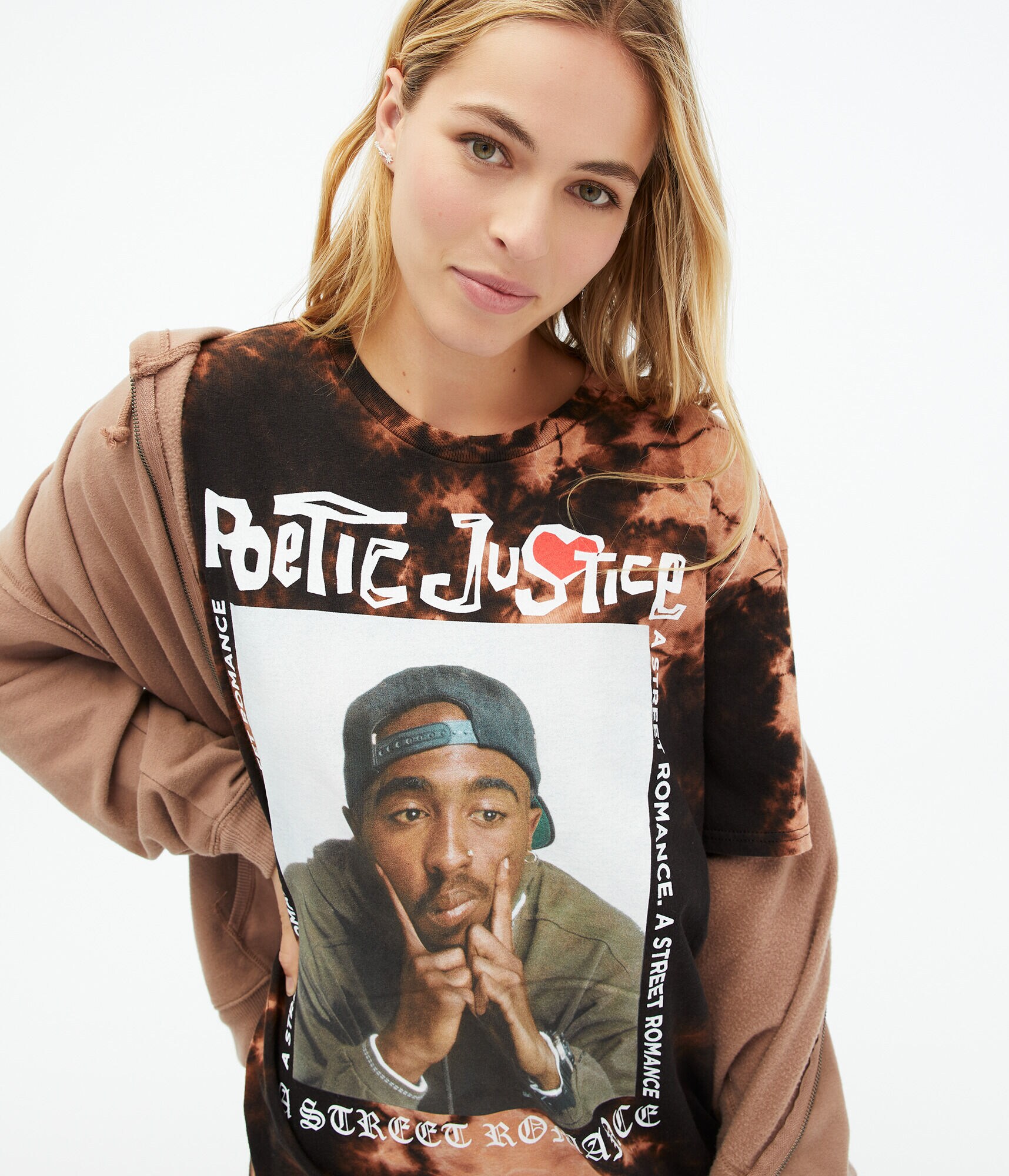 Poetic Justice Tie-Dye Boyfriend Graphic Tee***