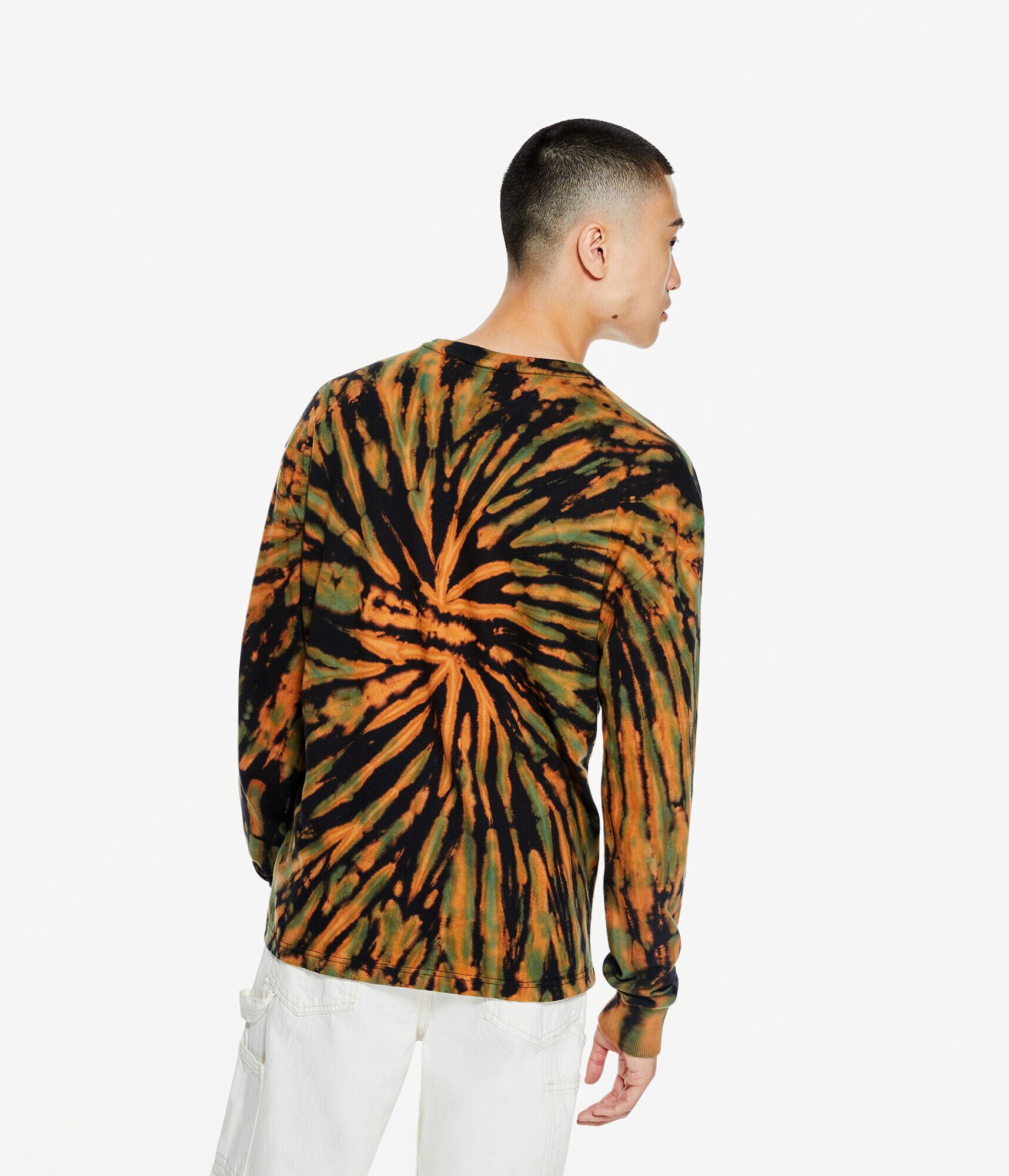 Long Sleeve Spiral Tie-Dye Crew Tee