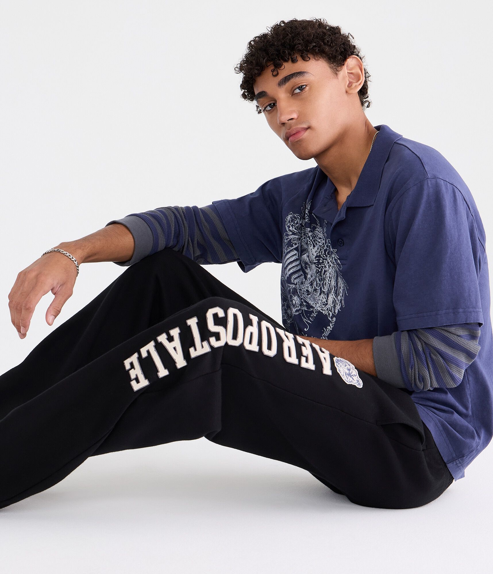 Aeropostale Bulldog Heritage Fleece Sweatpants