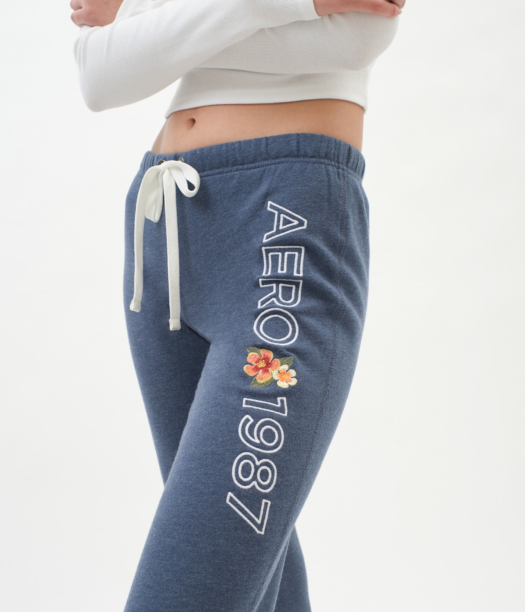 Aero 1987 Floral Cinched Sweatpants