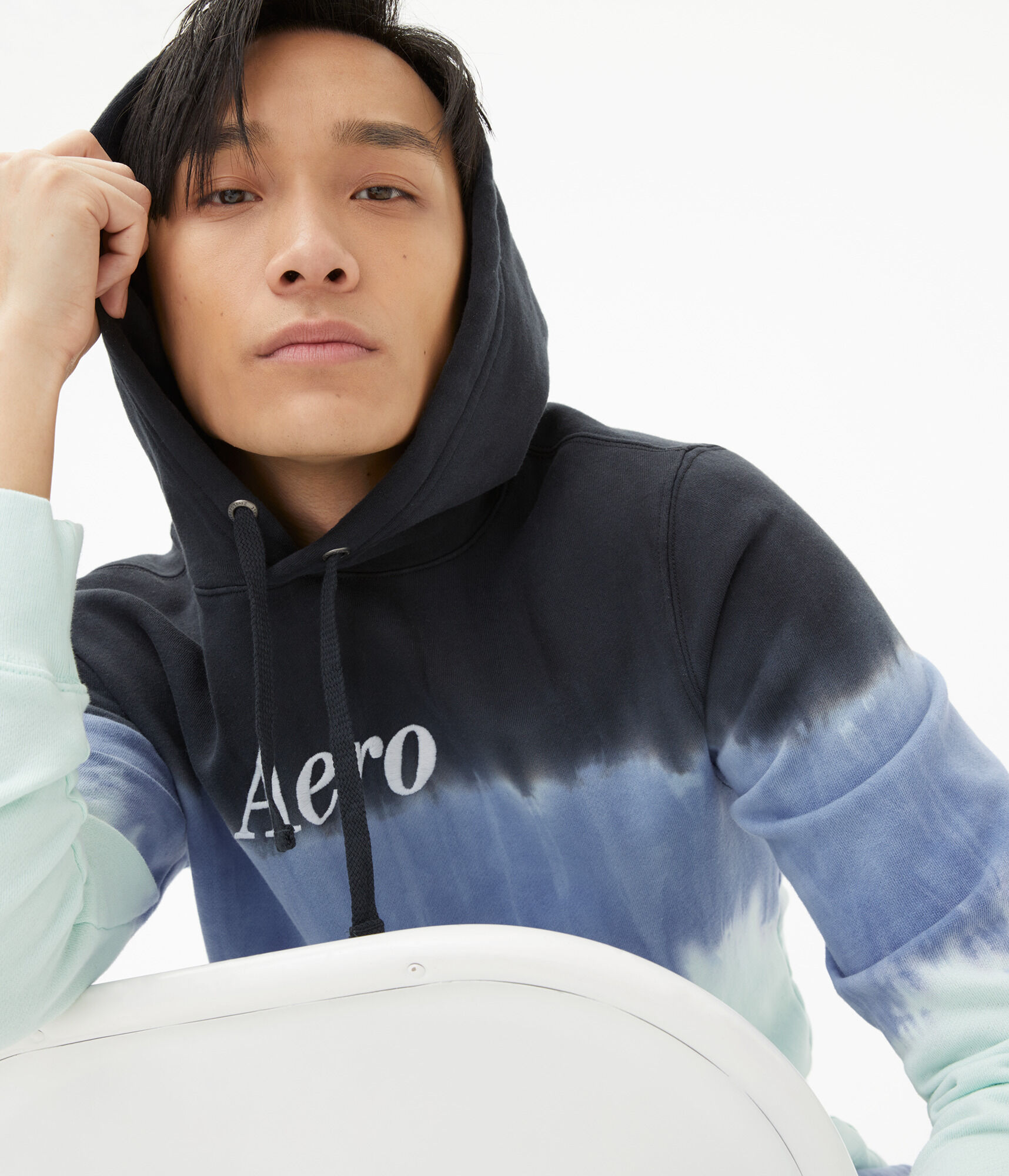 Aero Logo Dip-Dye Pullover Hoodie