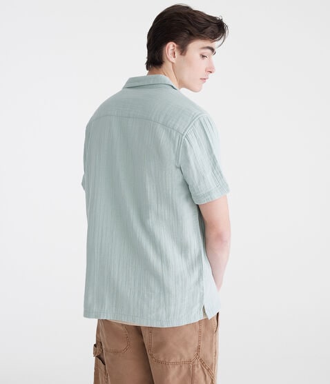 Short Sleeve Gauze Camp Shirt