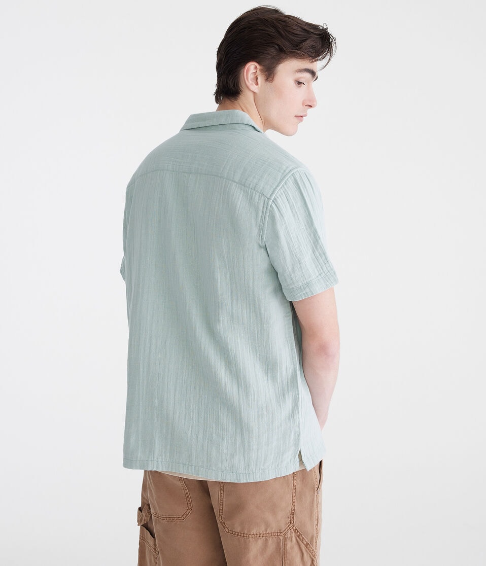 Short Sleeve Gauze Camp Shirt