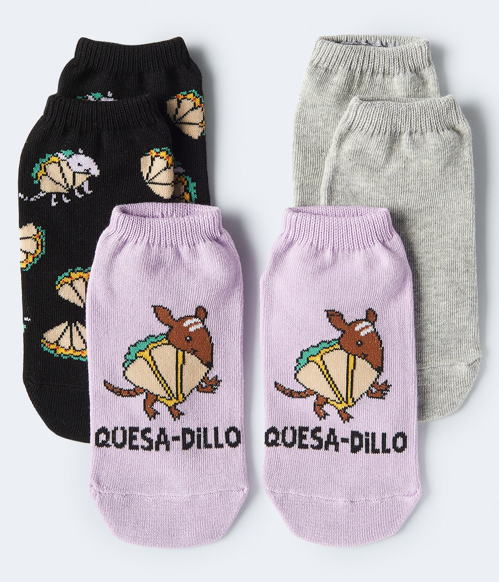 Quesa-dillo Ankle Sock 3-Pack