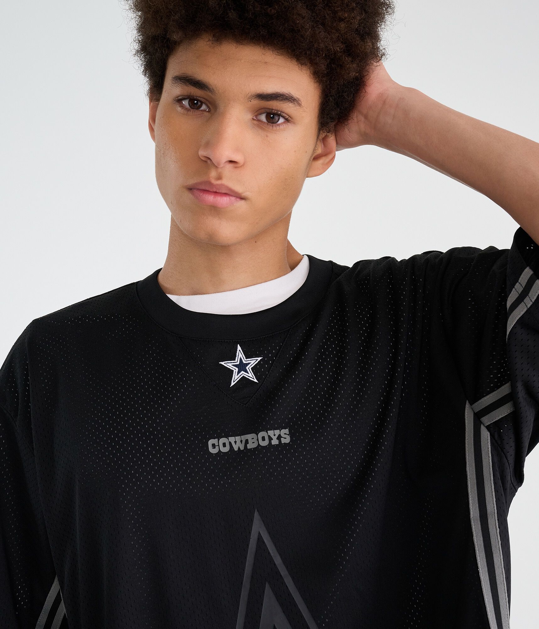 Dallas Cowboys Striped Mesh Top