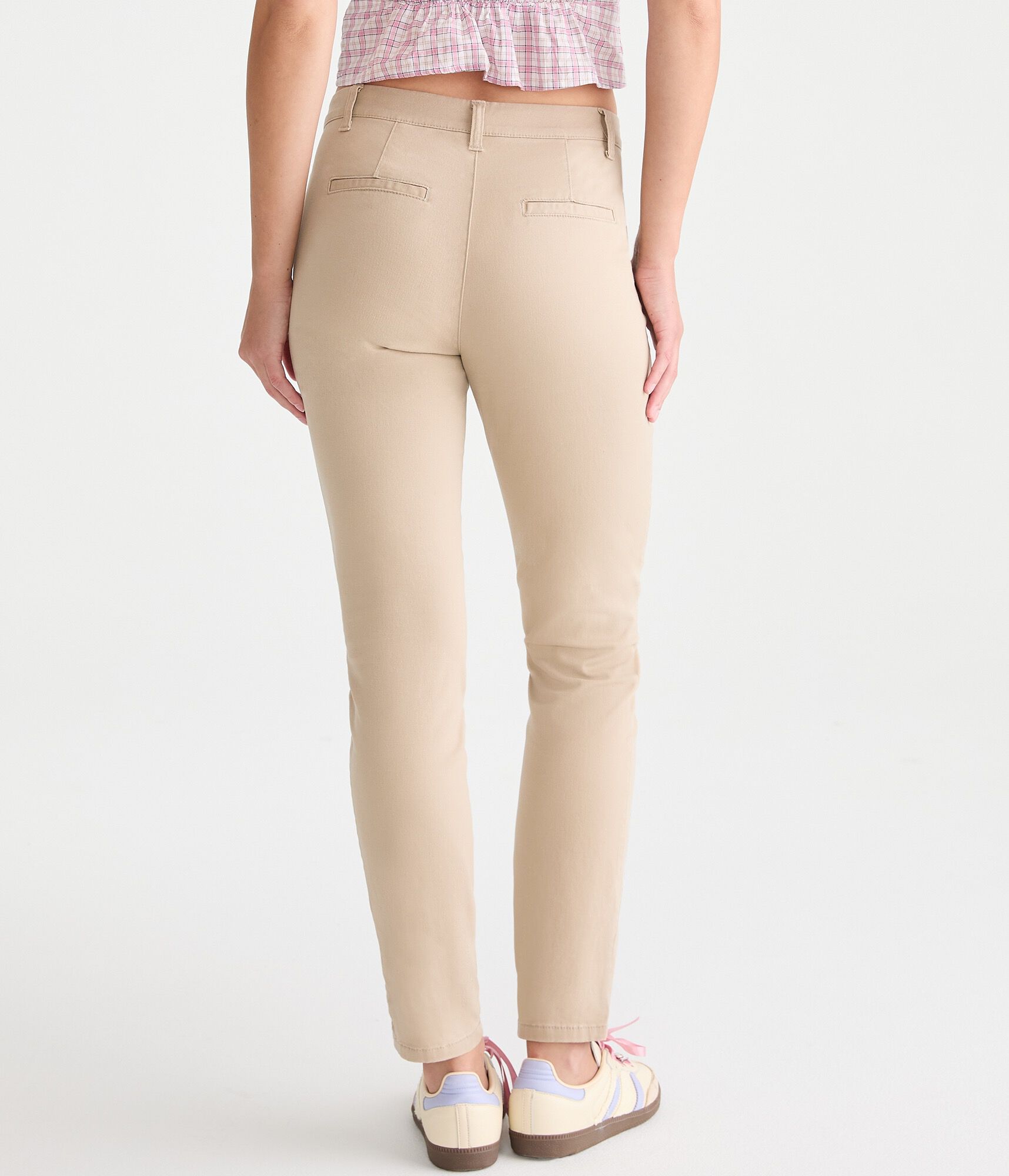 High-Rise Slim Twill Pants