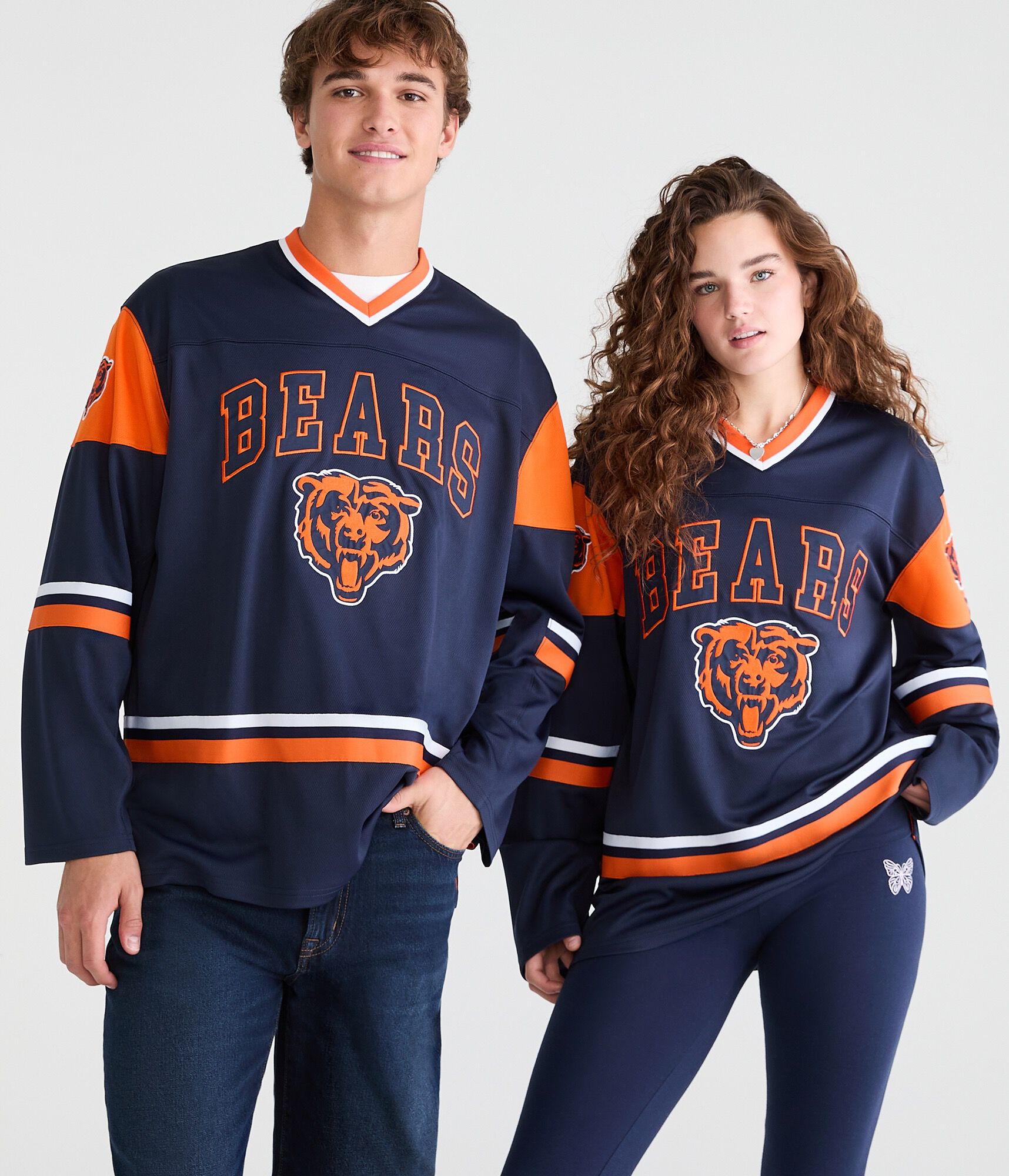 Long Sleeve Chicago Bears V-Neck Top