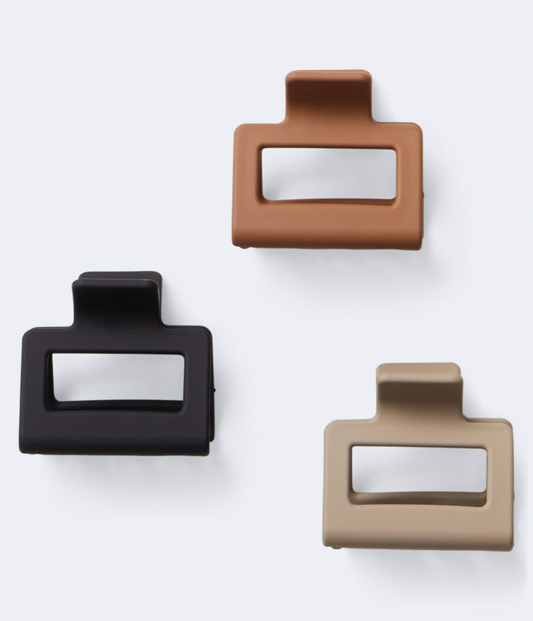 Neutral Square Claw Hair Clip 3-Pack