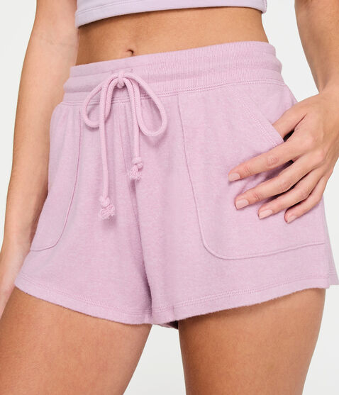 Fuzzy Fleece High-Rise Sleep Shorts