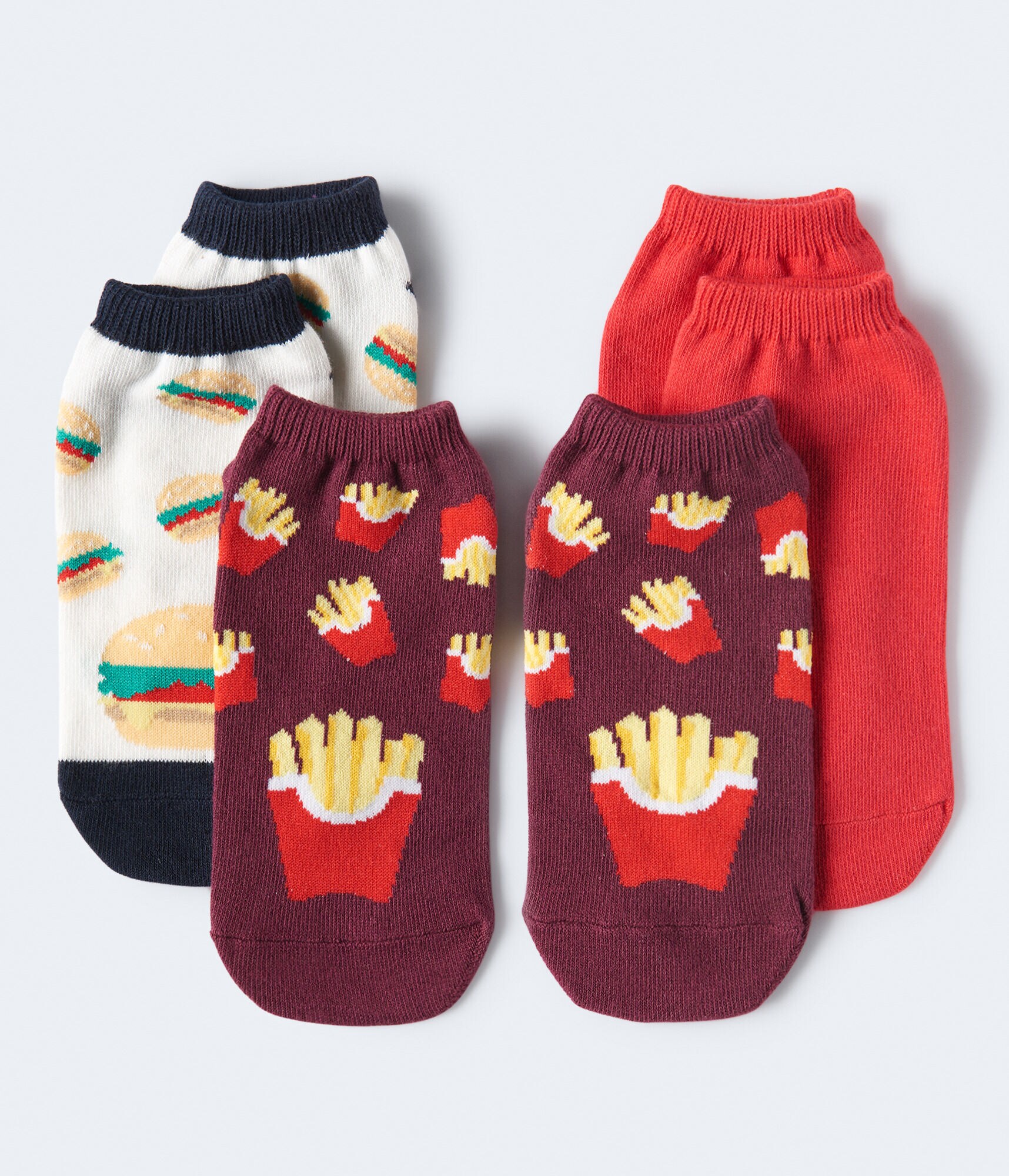 Burger 'N' Fries Ankle Sock 3-Pack