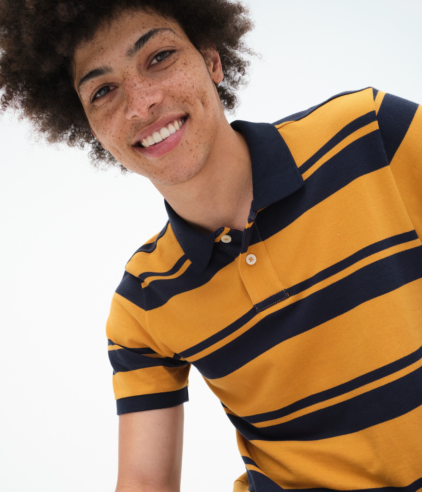 Mixed Stripe Piqu&eacute; Polo