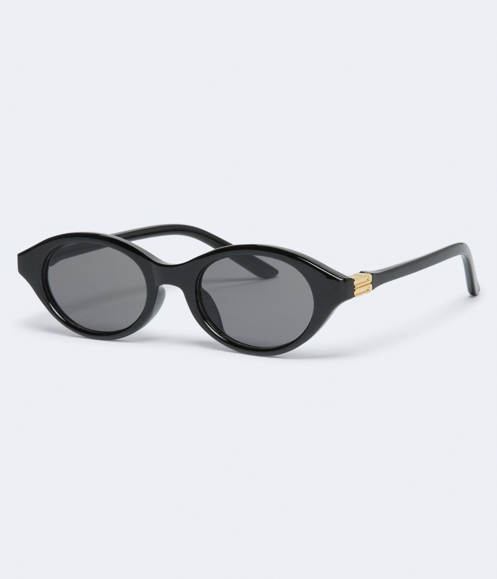 Oval Metal Accent Sunglasses
