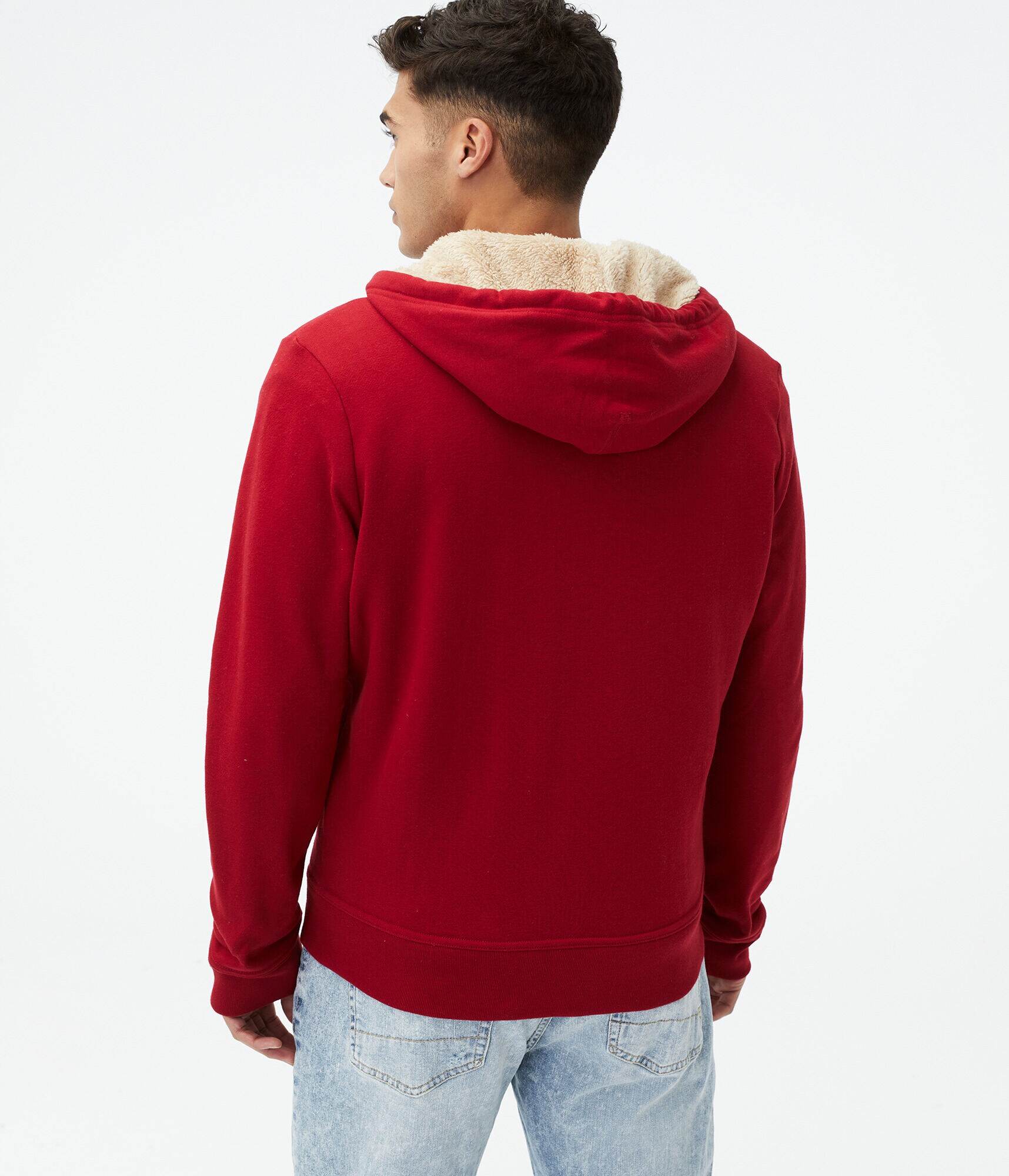 Aero New York Sherpa-Lined Full-Zip Hoodie