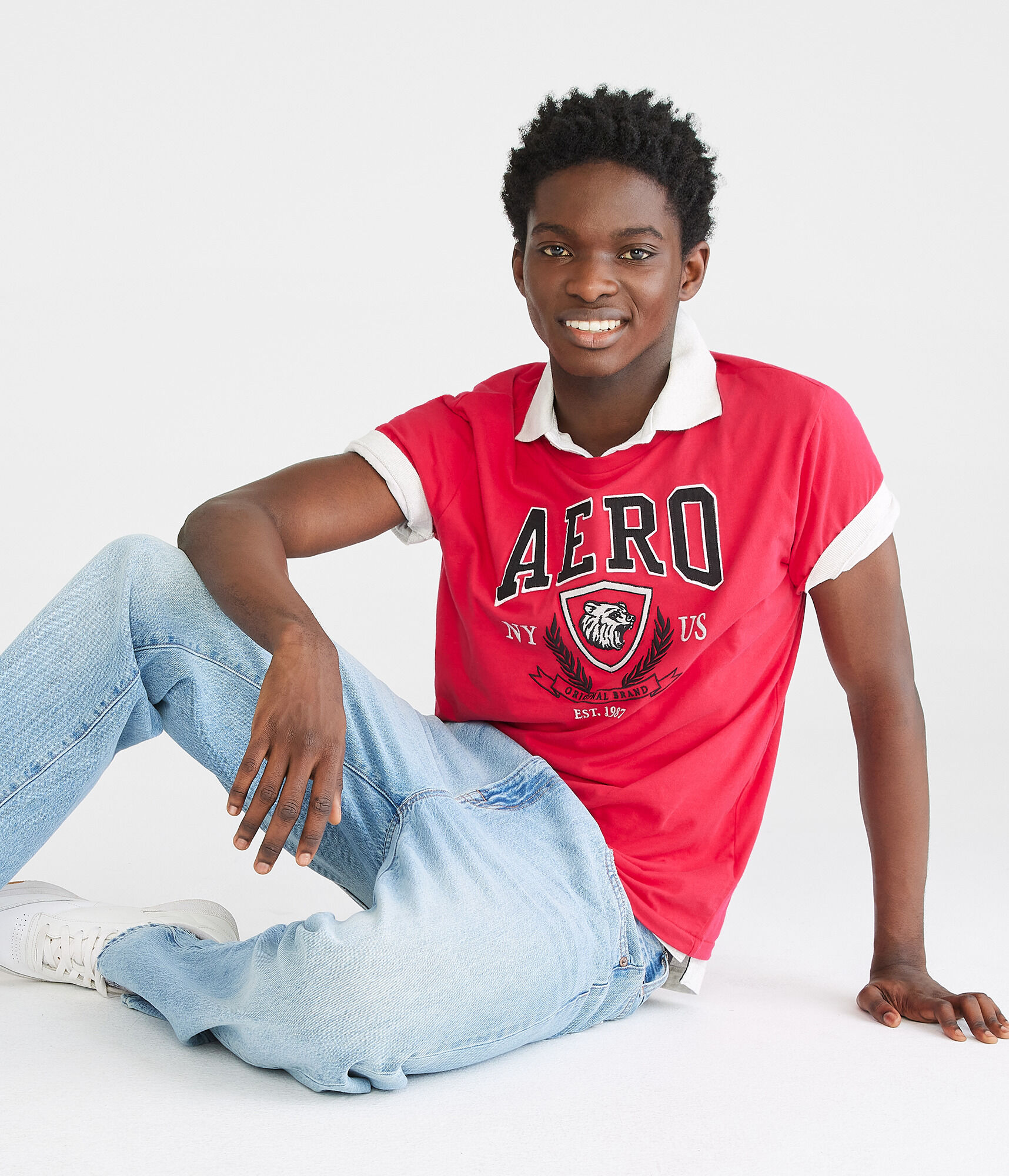 Aero Bear Crest Appliqu&eacute; Graphic Tee