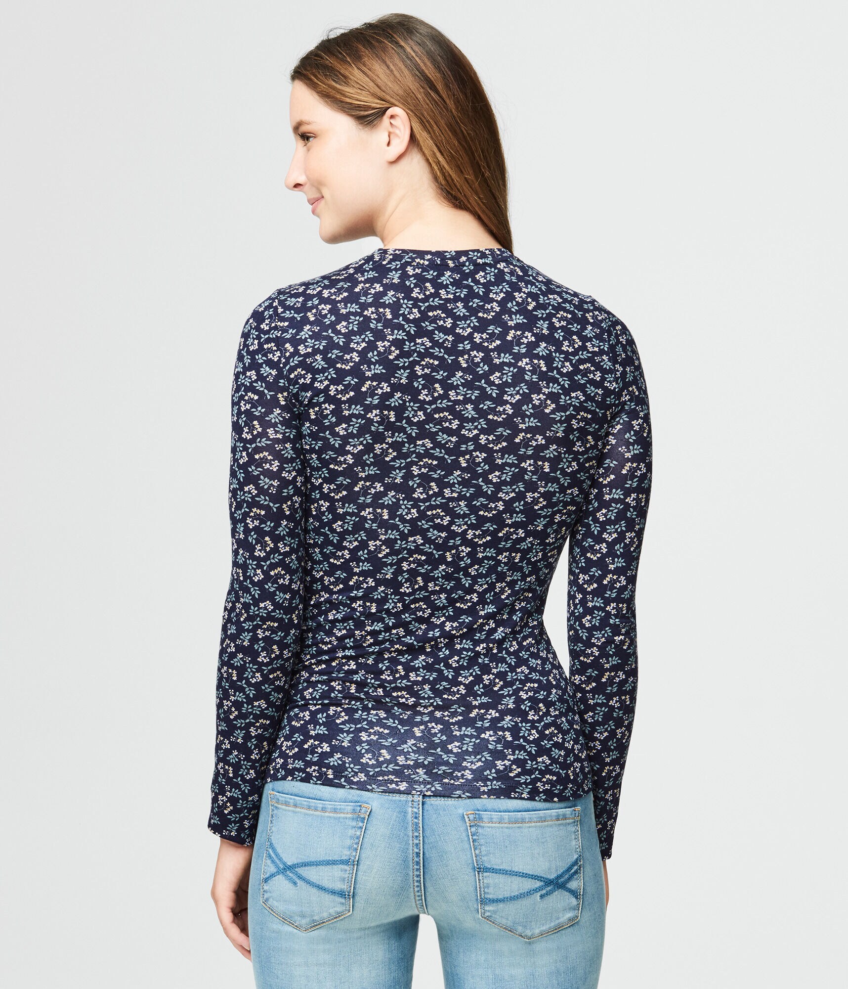 Long Sleeve Ditsy Floral Layering Tee