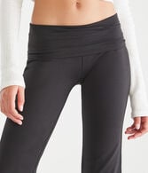 Flare High-Rise Fold-Over Pants