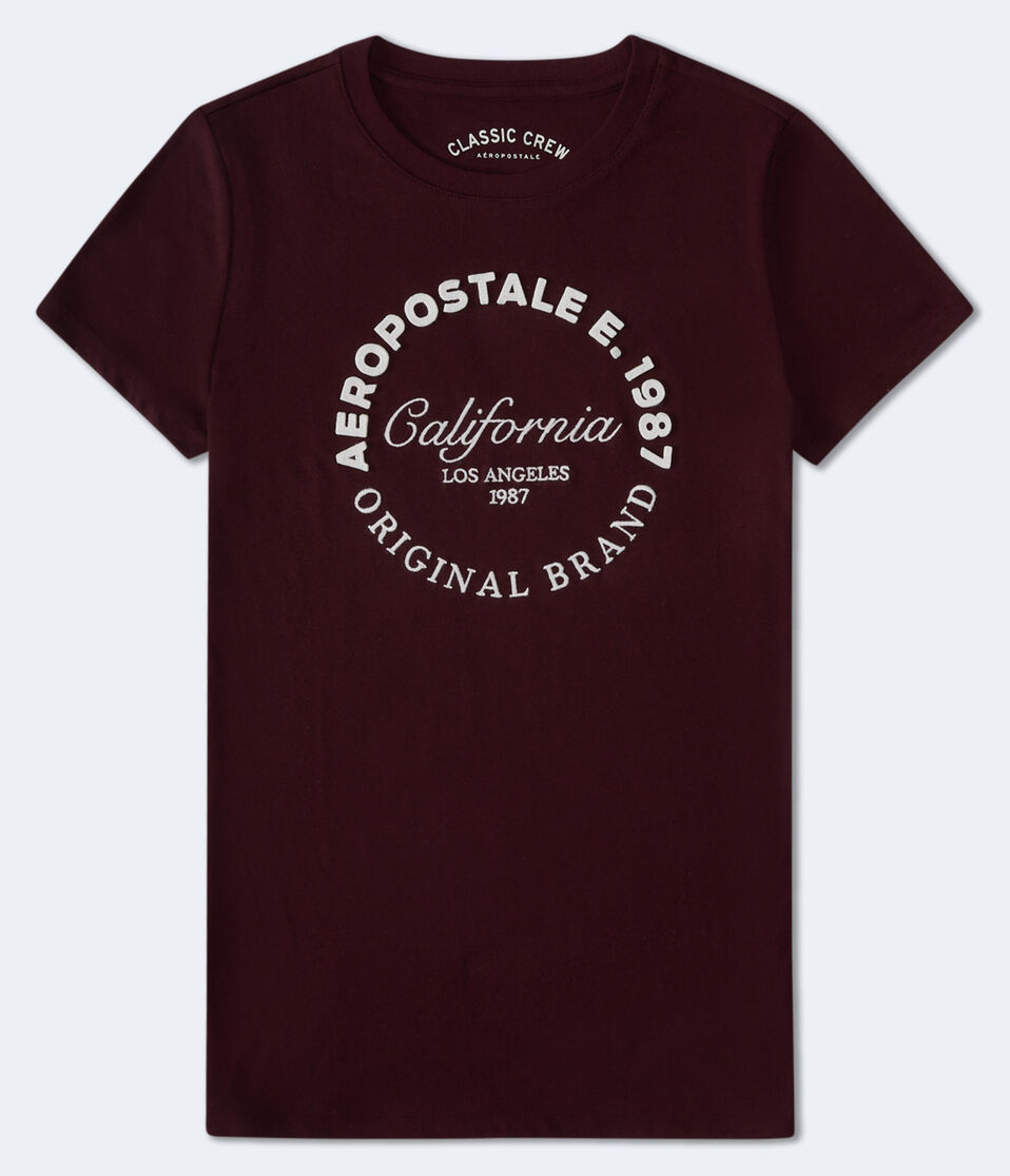 Aeropostale California Circle Appliqué Graphic Tee