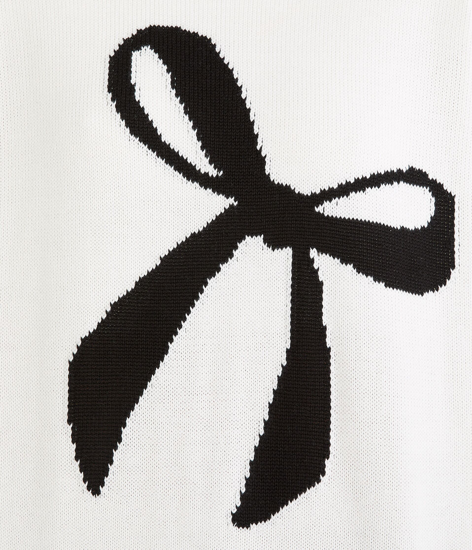 Bow Oversized Crew Sweater