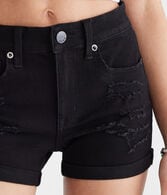 Flex Effects High-Waisted Denim Midi Shorts