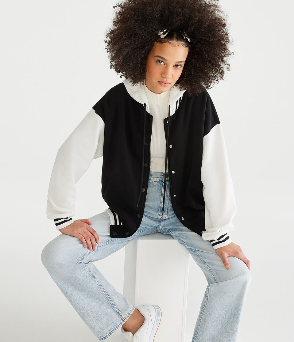 Varsity Hooded Fleece Jacket