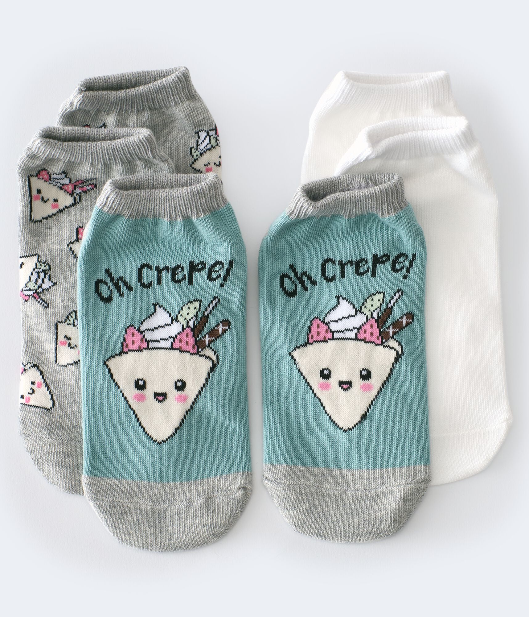 Oh Crepe Ankle Sock 3-Pack