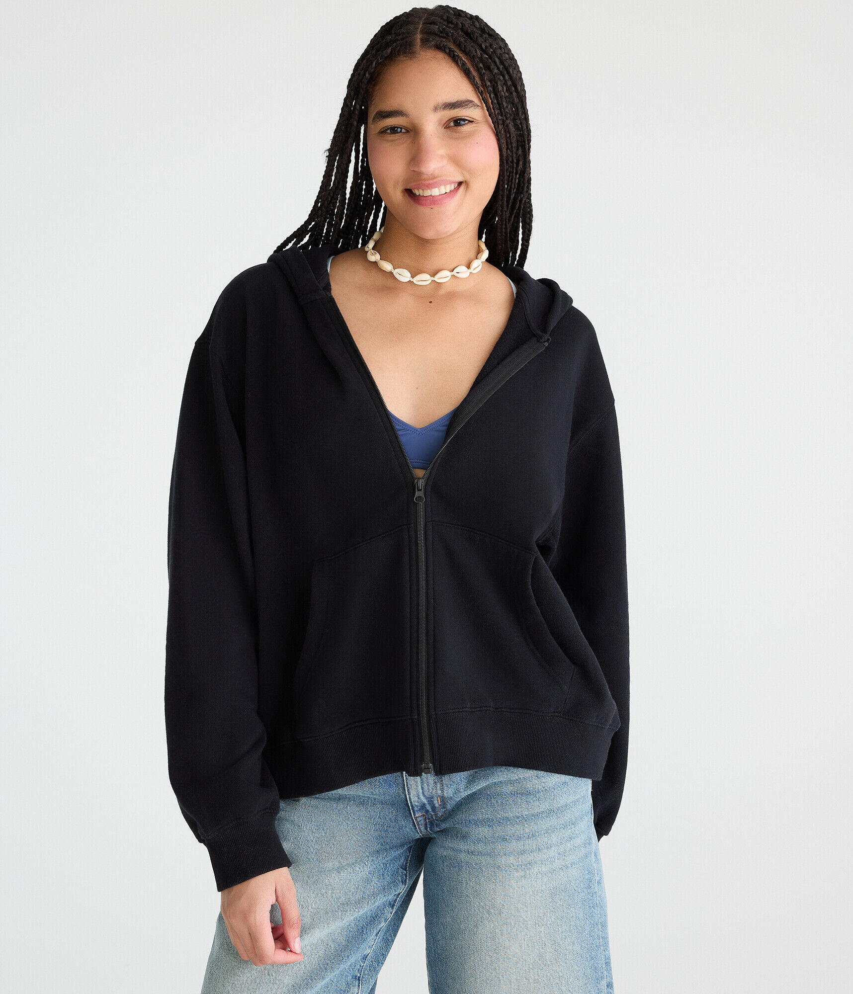 Cloud Soft Oversized Full-Zip Hoodie