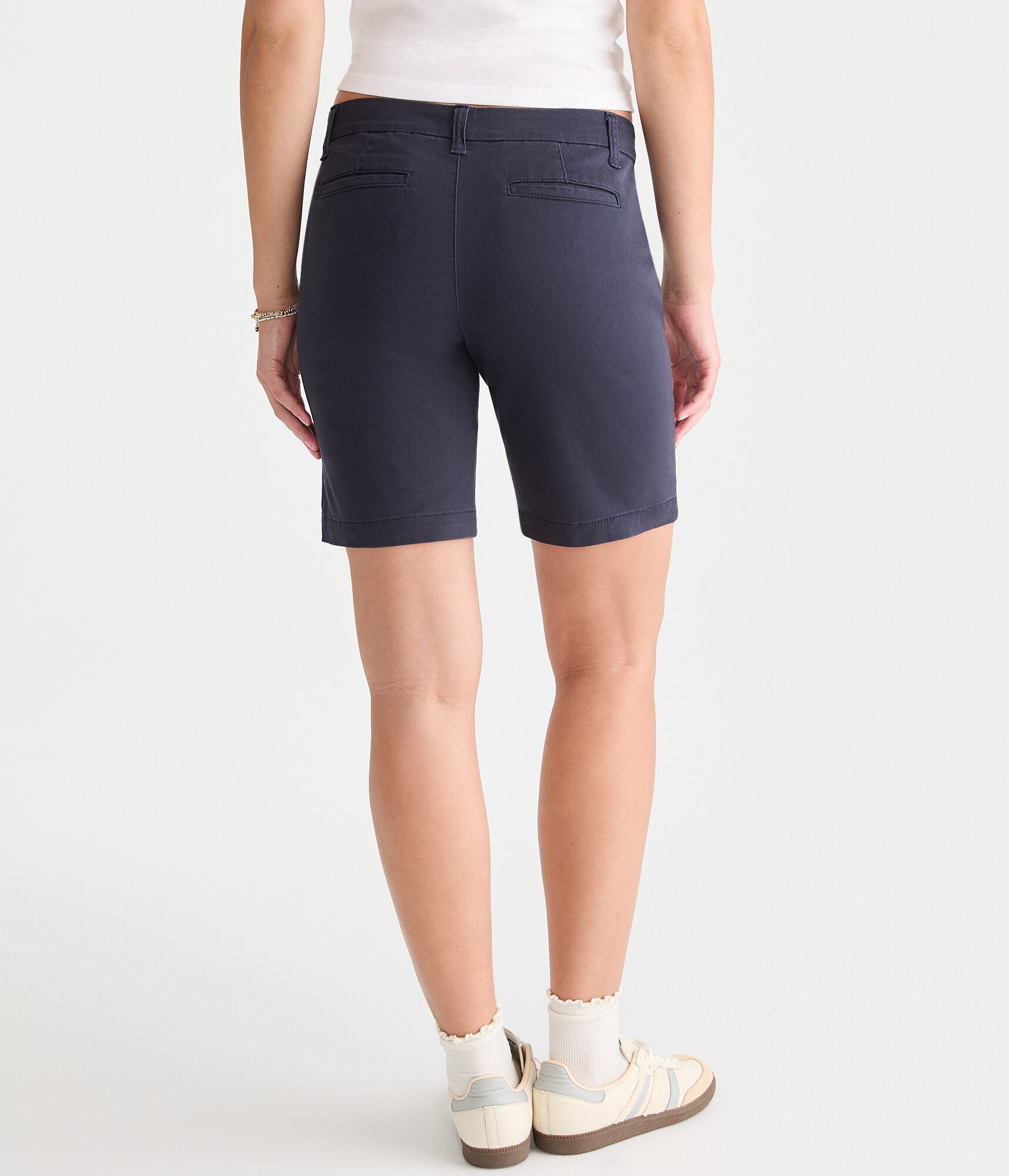 Low-Rise Uniform Bermuda Shorts