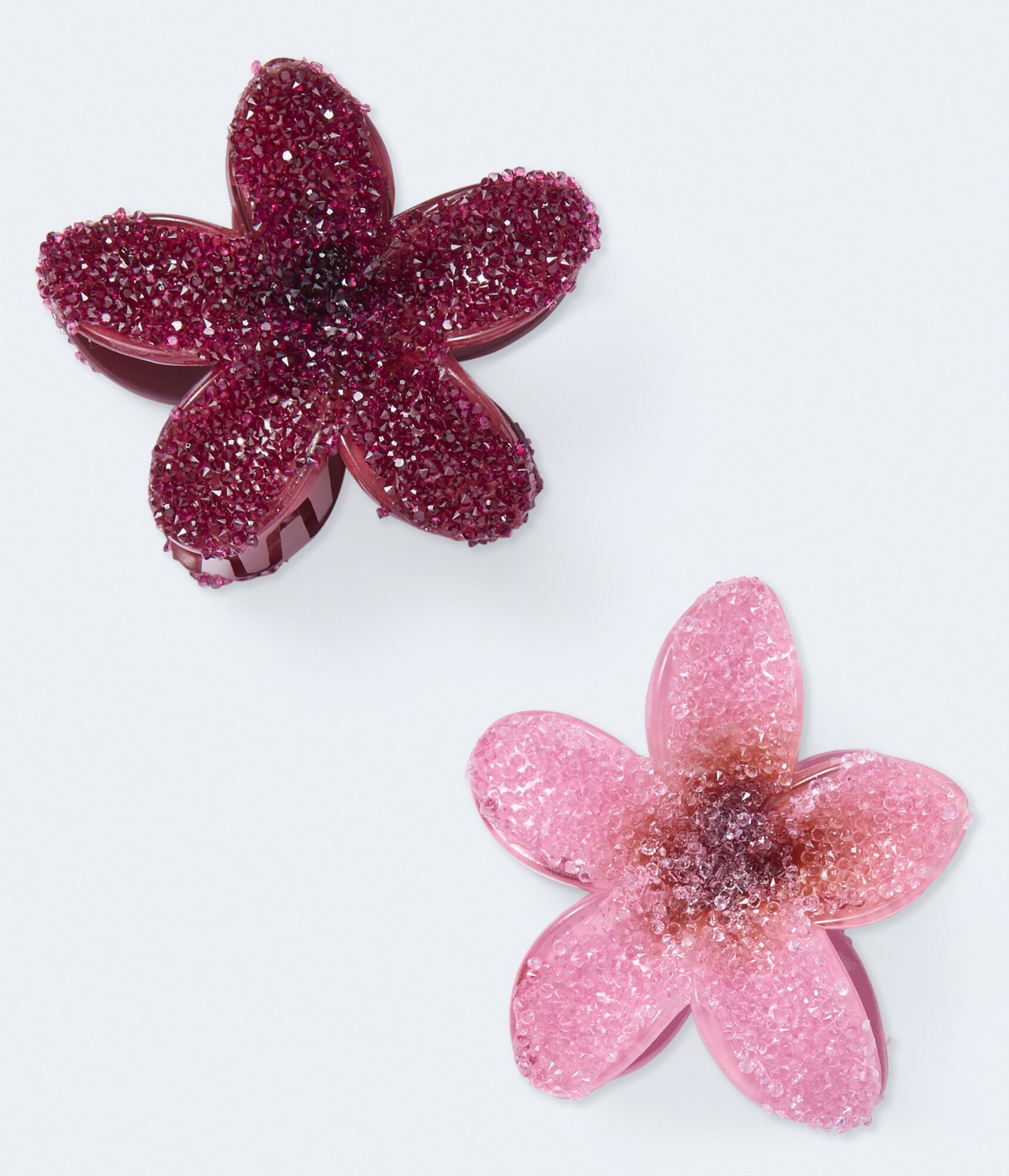 Crystal Flower Claw Hair Clip 2-Pack