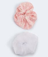 Tie-Dye & Sheer Jumbo Scrunchie 2-Pack