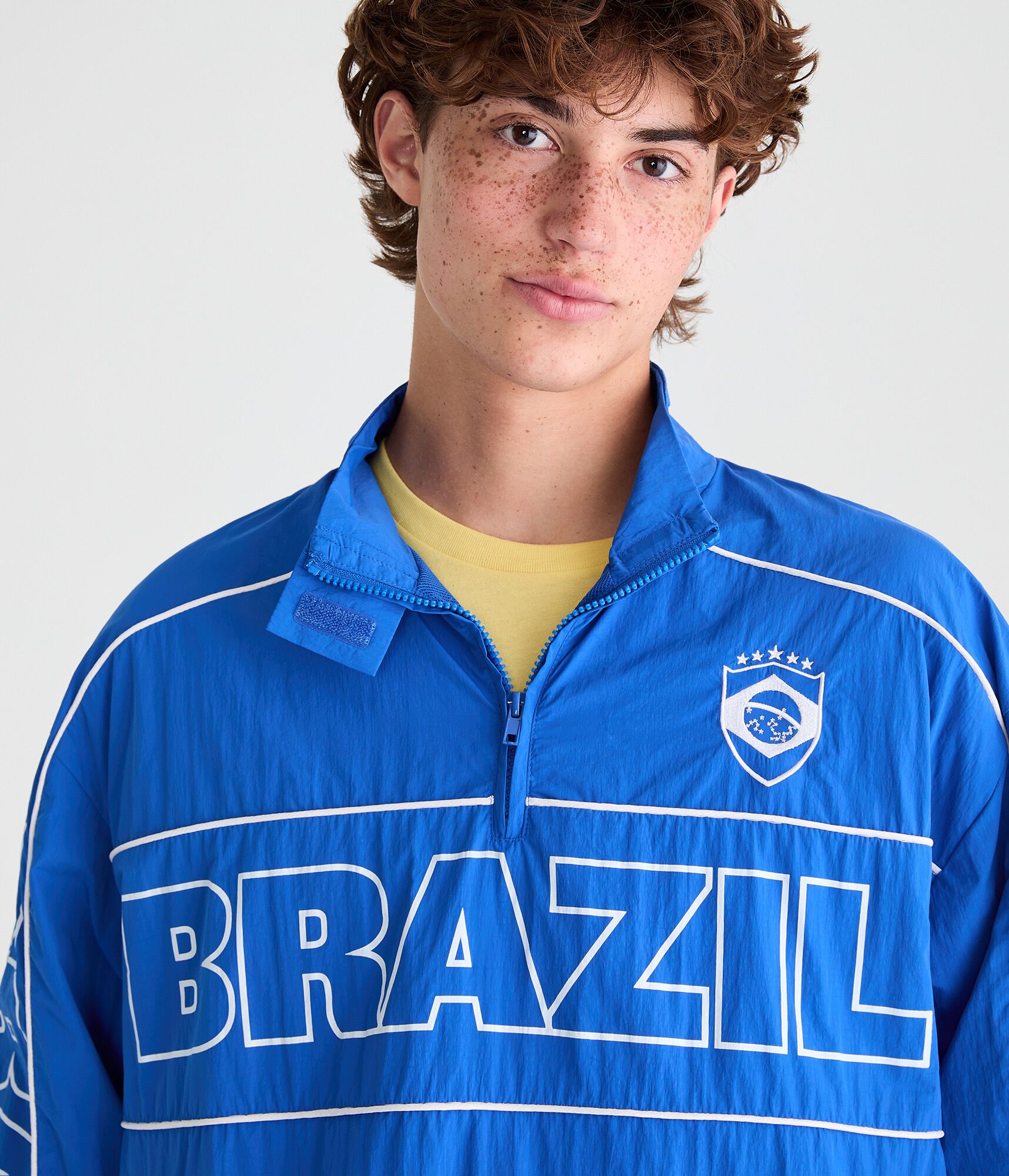 Brazil Soccer Quarter-Zip Track Jacket
