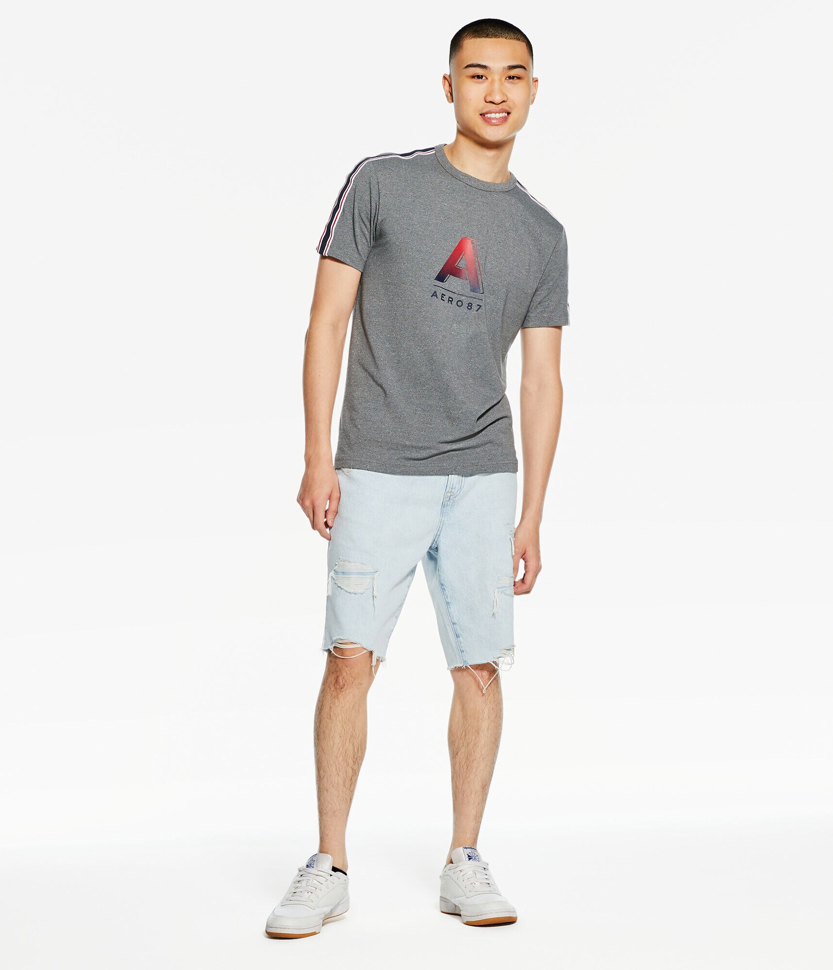 Aero 87 Sleeve Tape Stretch Graphic Tee