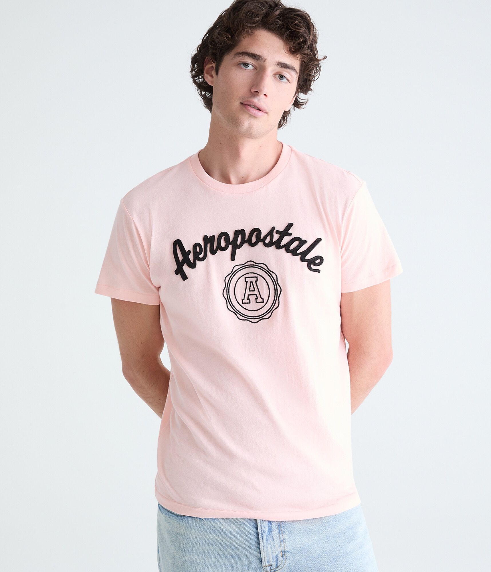 Aeropostale Crest Appliqu&eacute; Graphic Tee