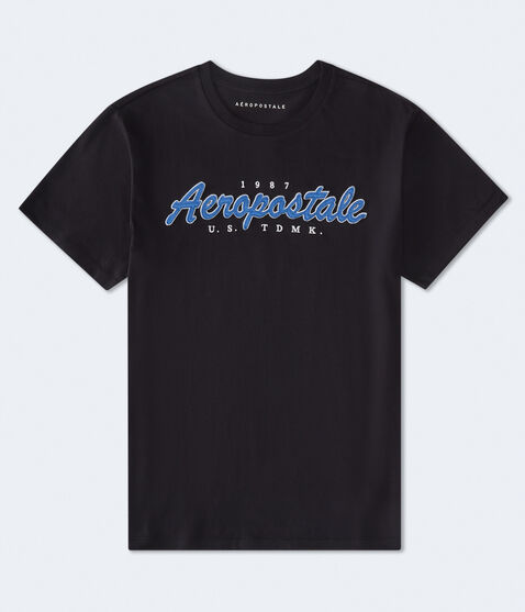 Aeropostale Script Appliqué Graphic Tee Aeropostale Script Appliqué Graphic Tee