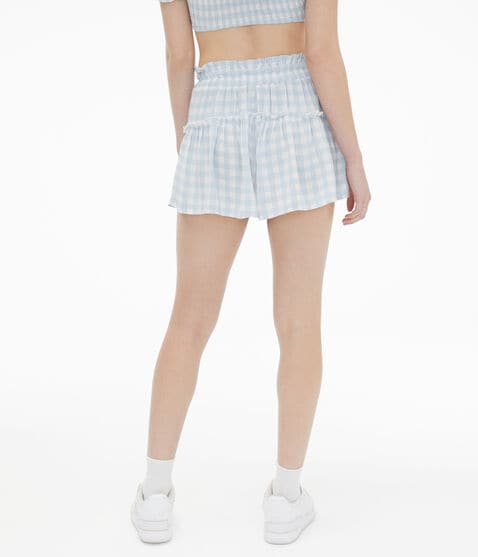Gingham High-Waisted Tiered Skort Gingham High-Waisted Tiered Skort