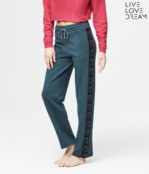 LLD Logo Stripe 90's Wide-Leg Sweatpants