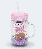 Lazy Sloth Mason Jar