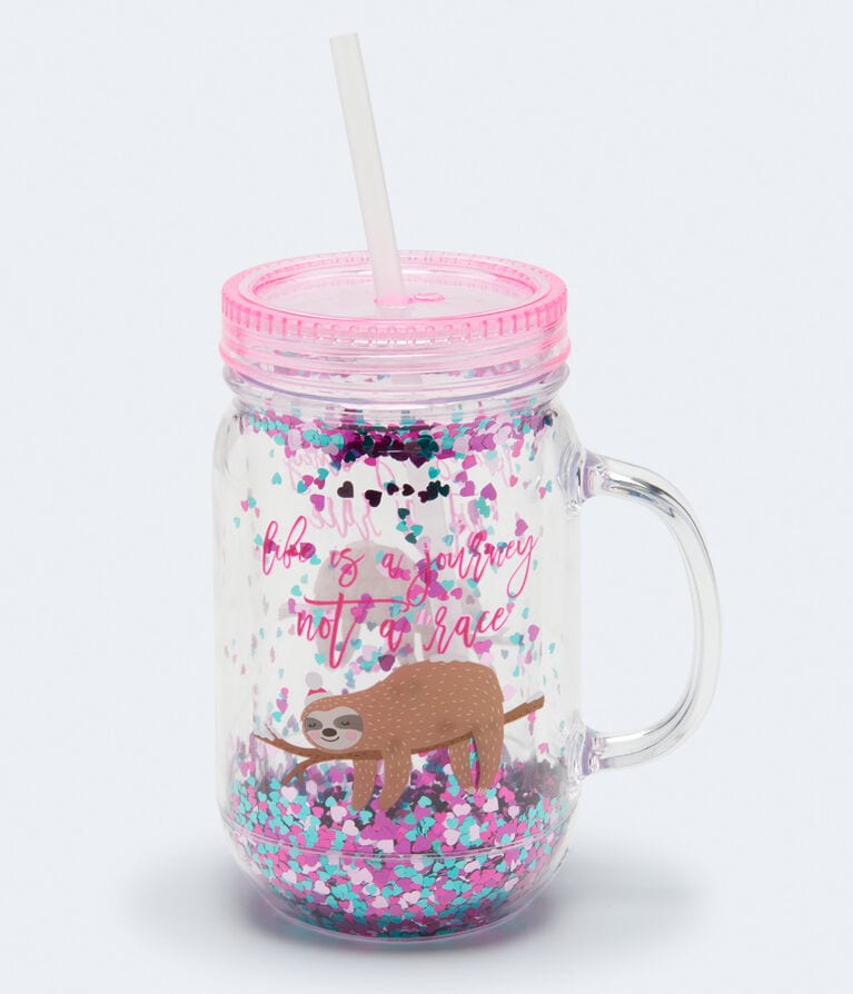 Lazy Sloth Mason Jar