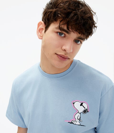 Neon Outline Snoopy Graphic Tee Neon Outline Snoopy Graphic Tee
