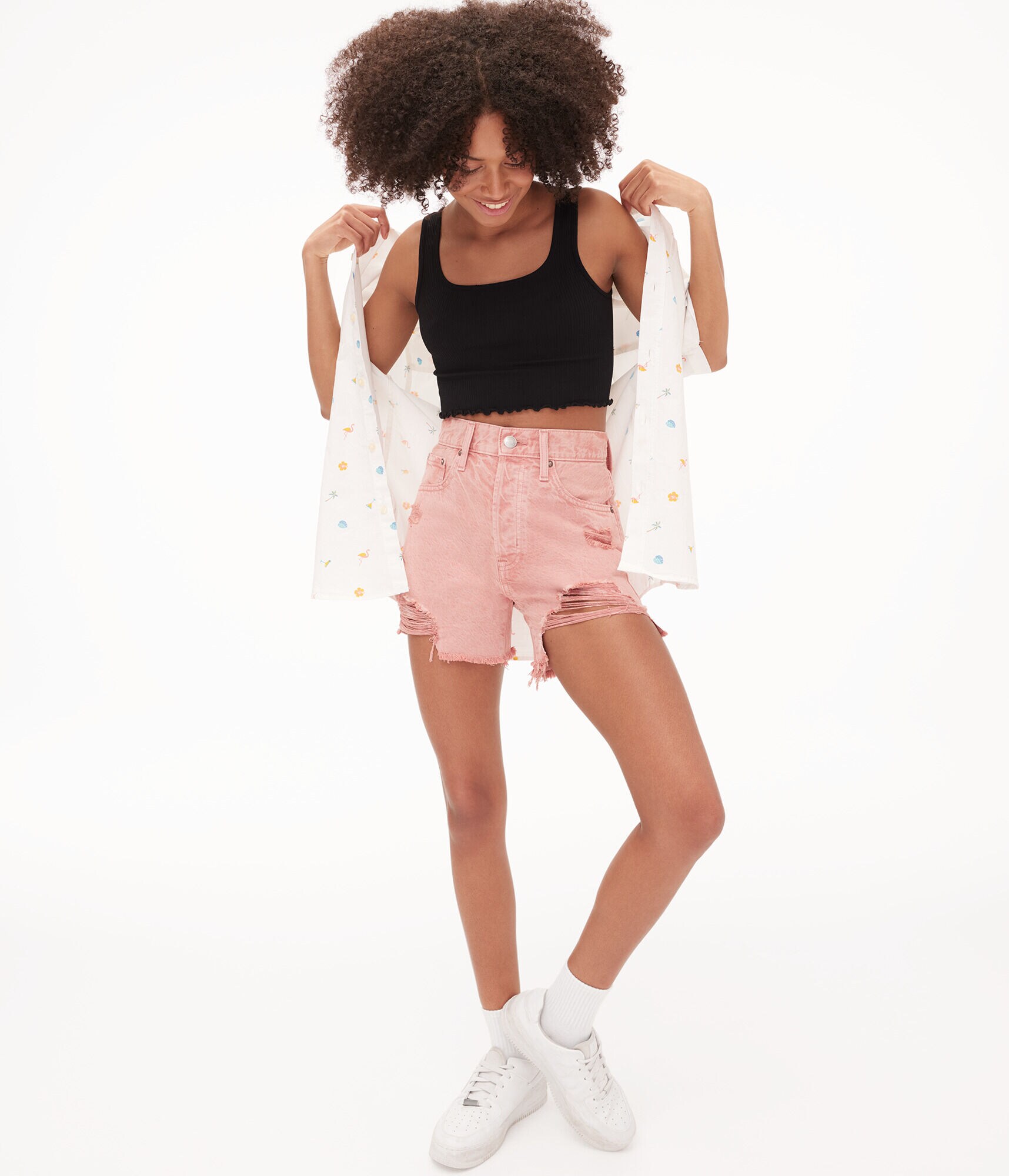 Premium Air '90s High-Rise Cutoff Denim Shorts