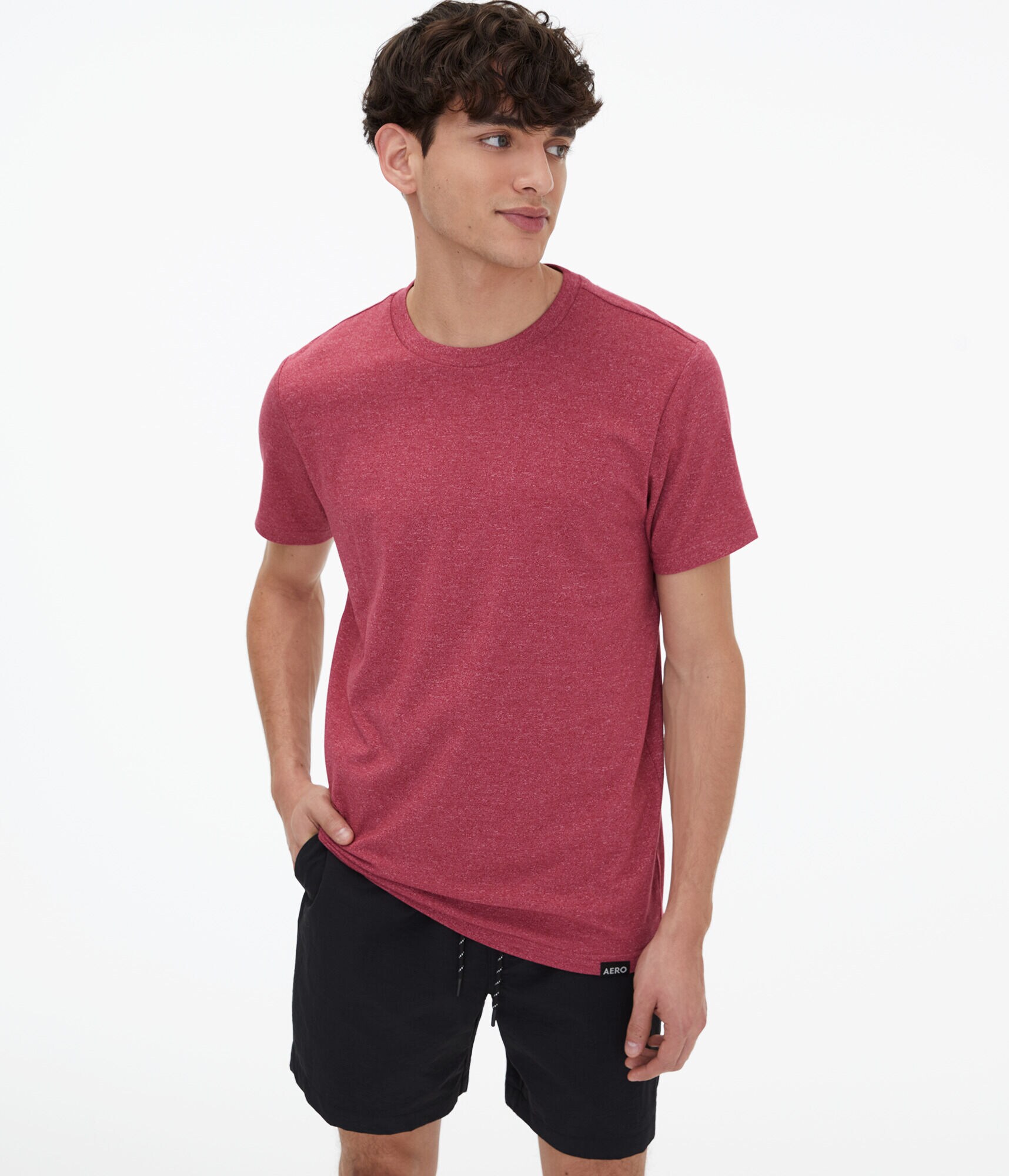 Space-Dye Stretch Crew Tee