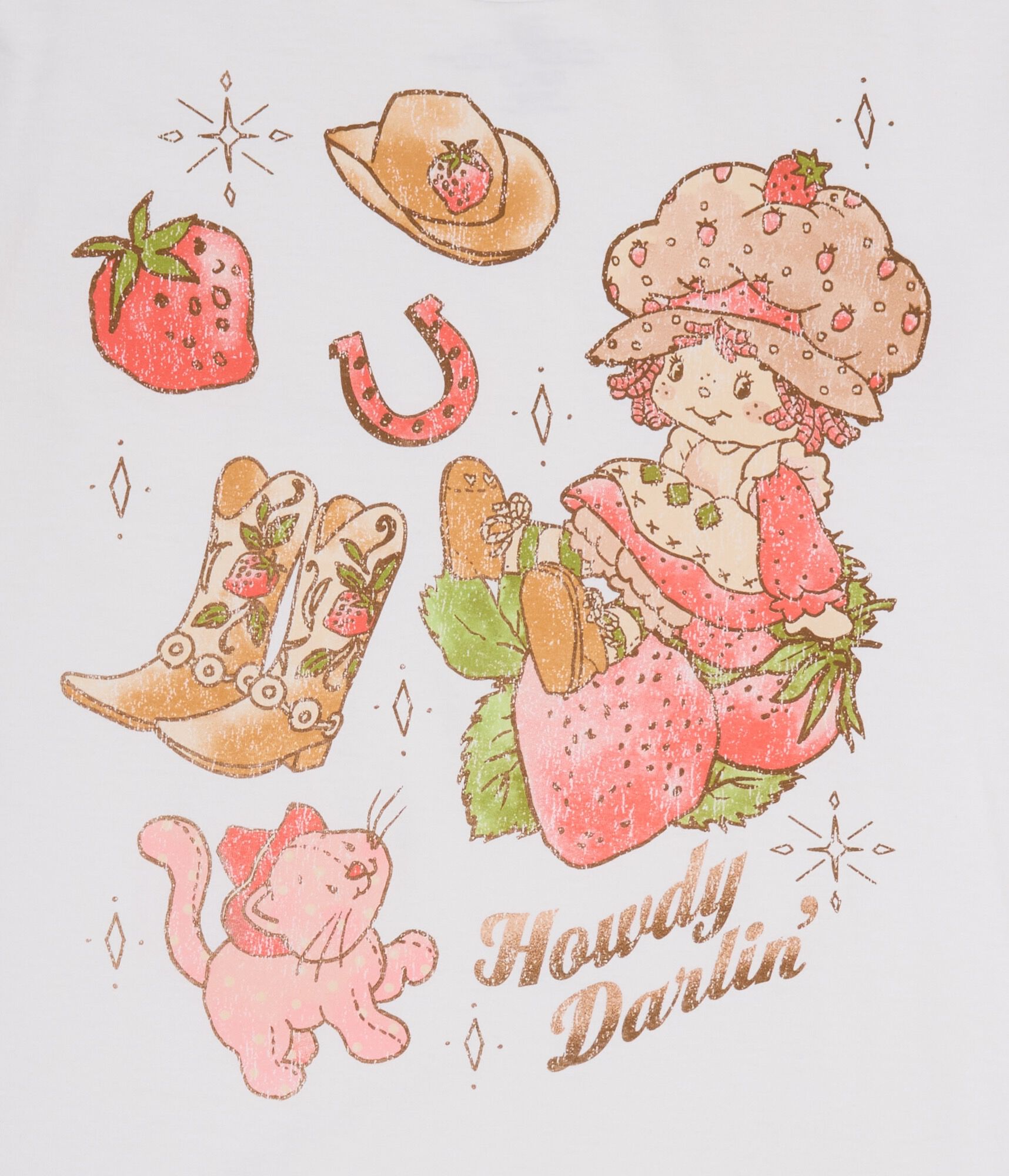 Strawberry Shortcake Howdy Darlin' Relaxed Graphic Tee