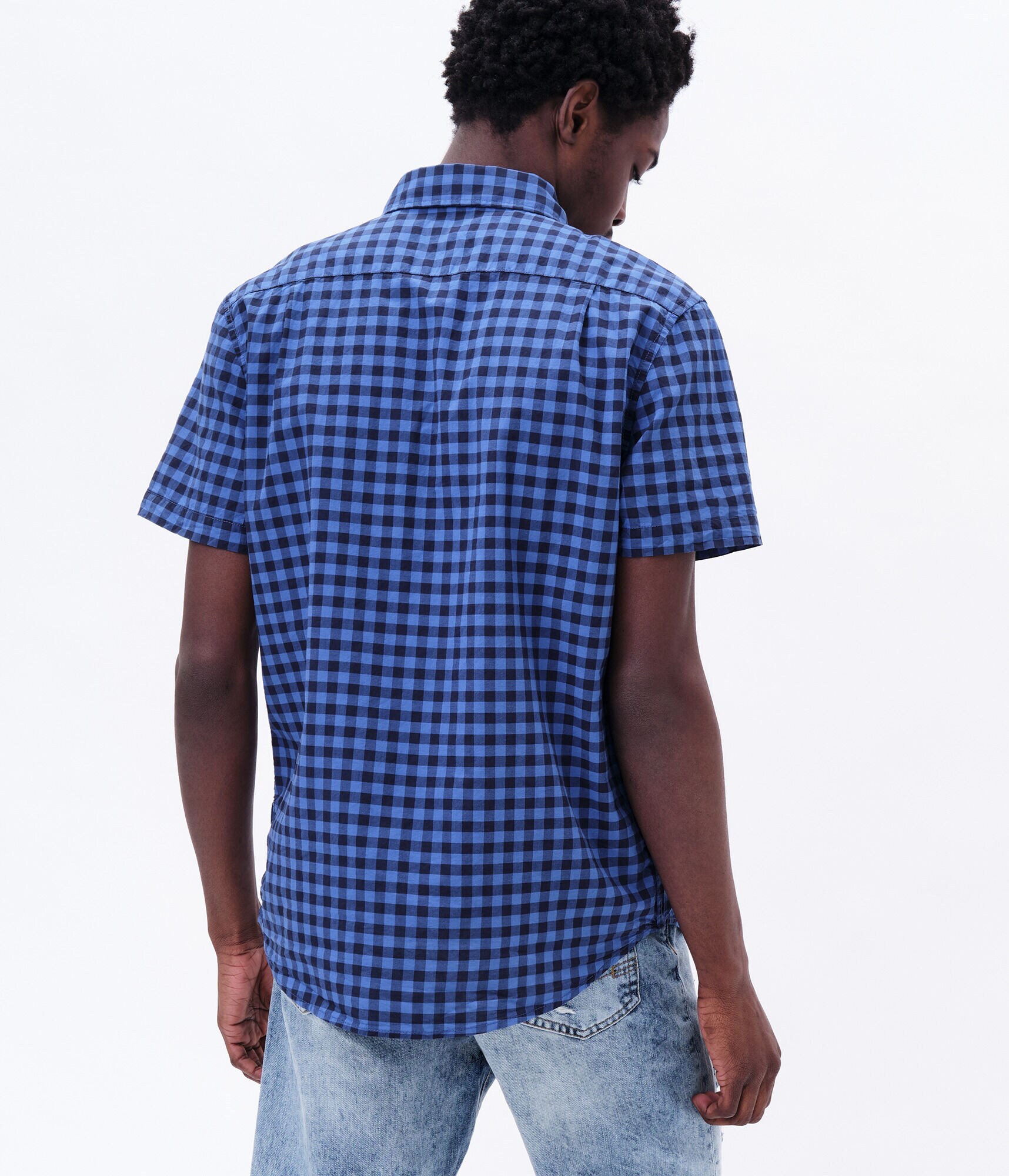 Gingham Button-Down Shirt